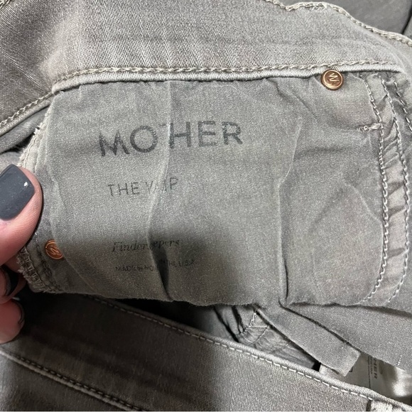 MOTHER The Vamp Skinny Jeans Gray Size 28 Split Hem Ankle Length - Picture 7 of 7